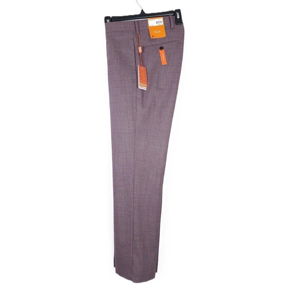 Tallia Men's Slim-Fit Stretch Wool Blend Suit Pants Plum 30x30 NWT - Picture 4 of 4
